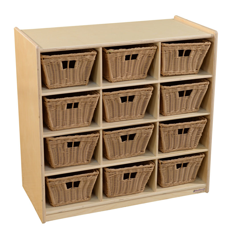 Wood Designs 12 Compartment Cubby with Bins Wayfair